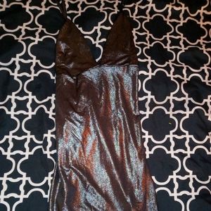 Silver Shimmer Mini Dress